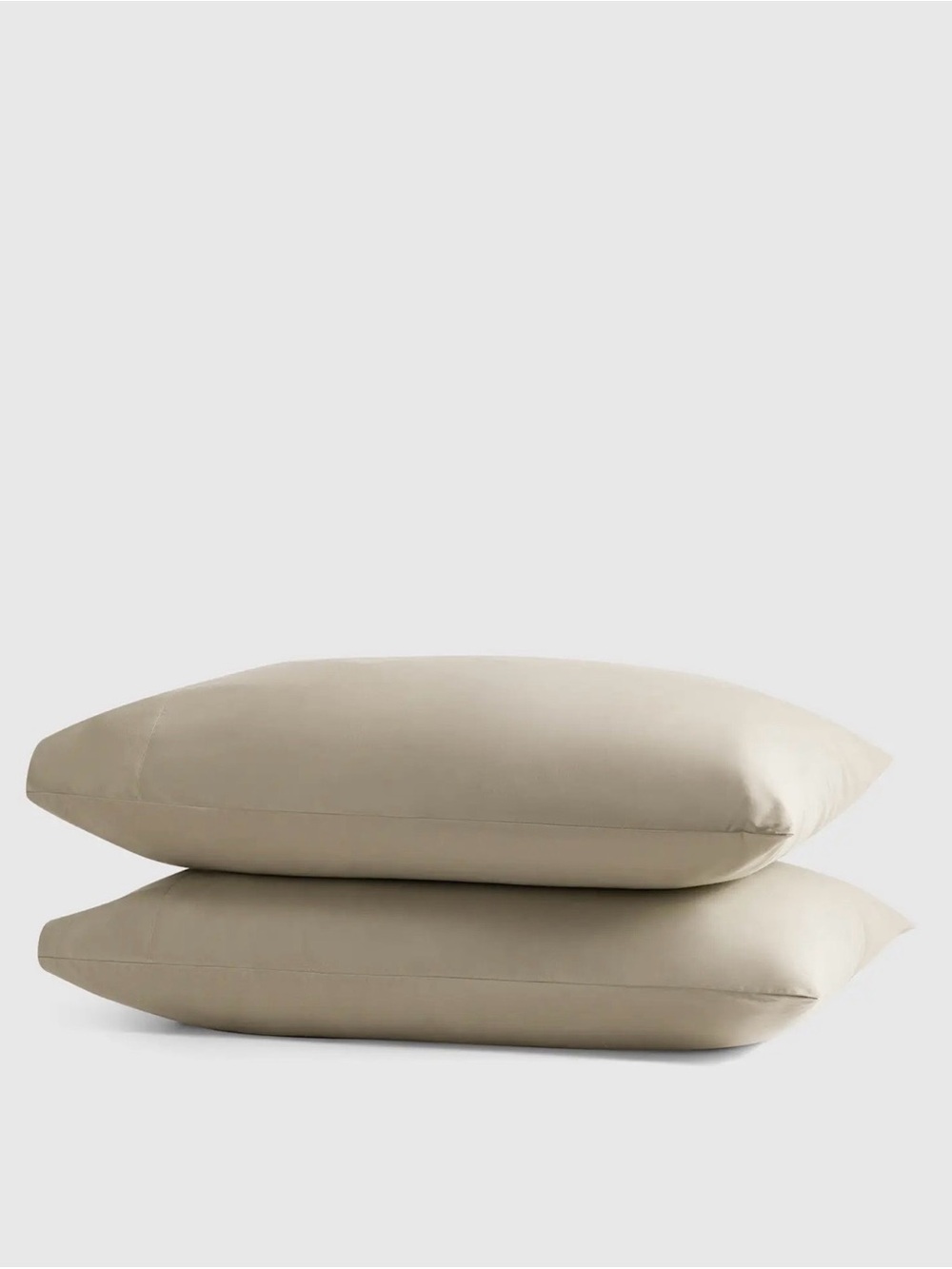 Quince Organic Crisp Percale Pillowcase Set in Toffee